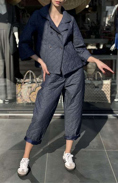 QUILTED DENIM CO-ORD
