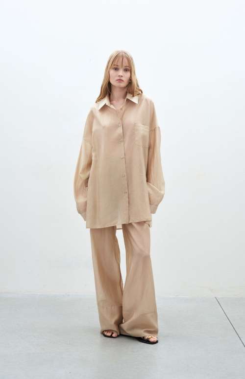 CO-ORD SEMI TRANSPARENT SHIRT & PANTS