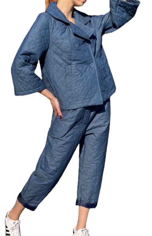 QUILTED DENIM CO-ORD