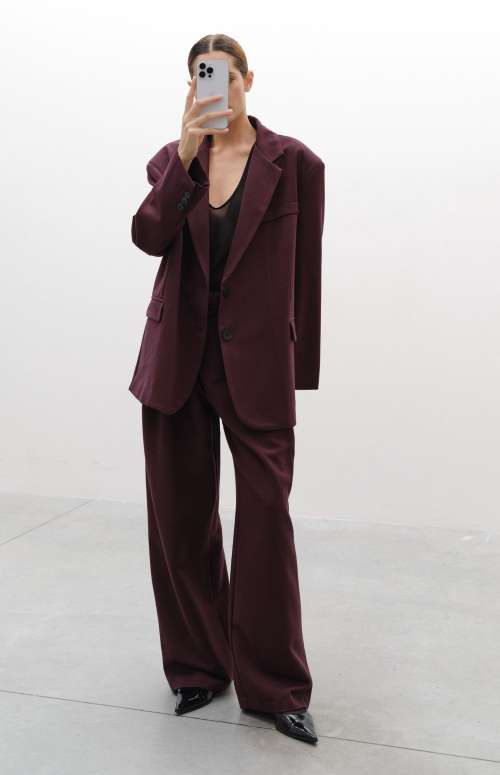 OVERSIZED BLAZER | BURGUNDY