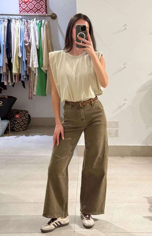 DENIM TROUSER WITH BELT