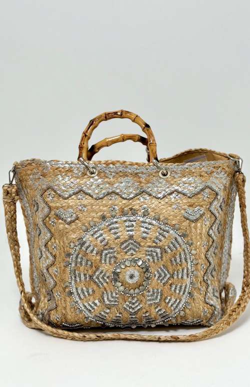 EMBELLISHED BEACH BAG