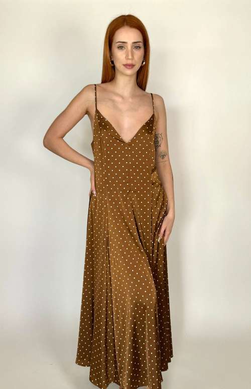 POLKA DOT SILKY DRESS