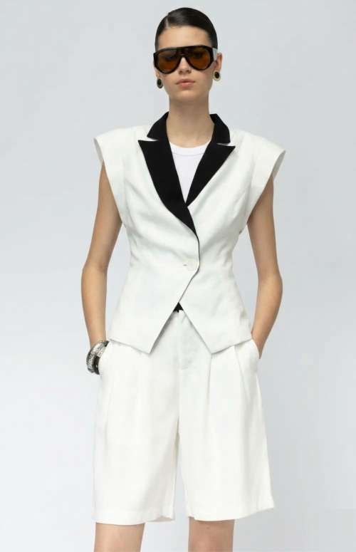 CO-ORD ZOMBIE B&W VEST & KAMIKAZE B&W SHORTS