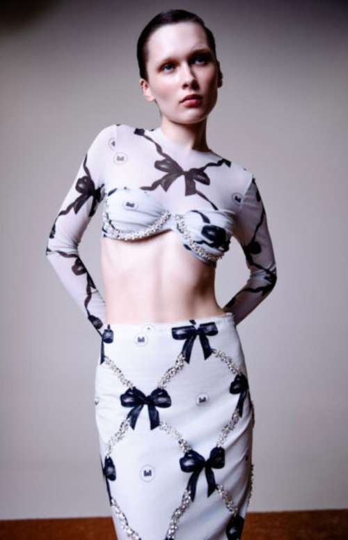 CROPPED CRYSTAL TOP