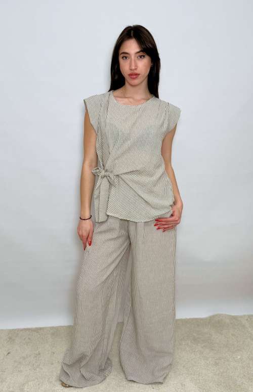 STRIPED CO-ORD | SHORT SLEEVE TOP & PANTS