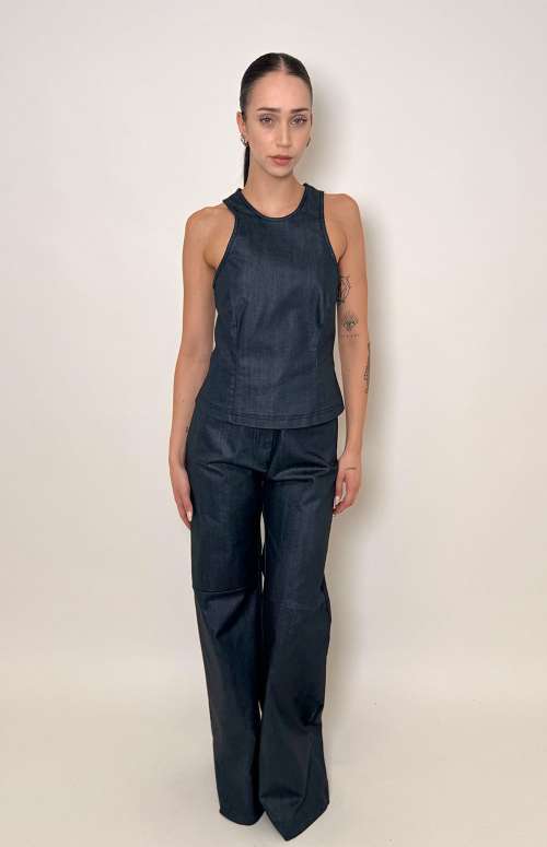 CO-ORD WAXED DENIM TOP & PANTS