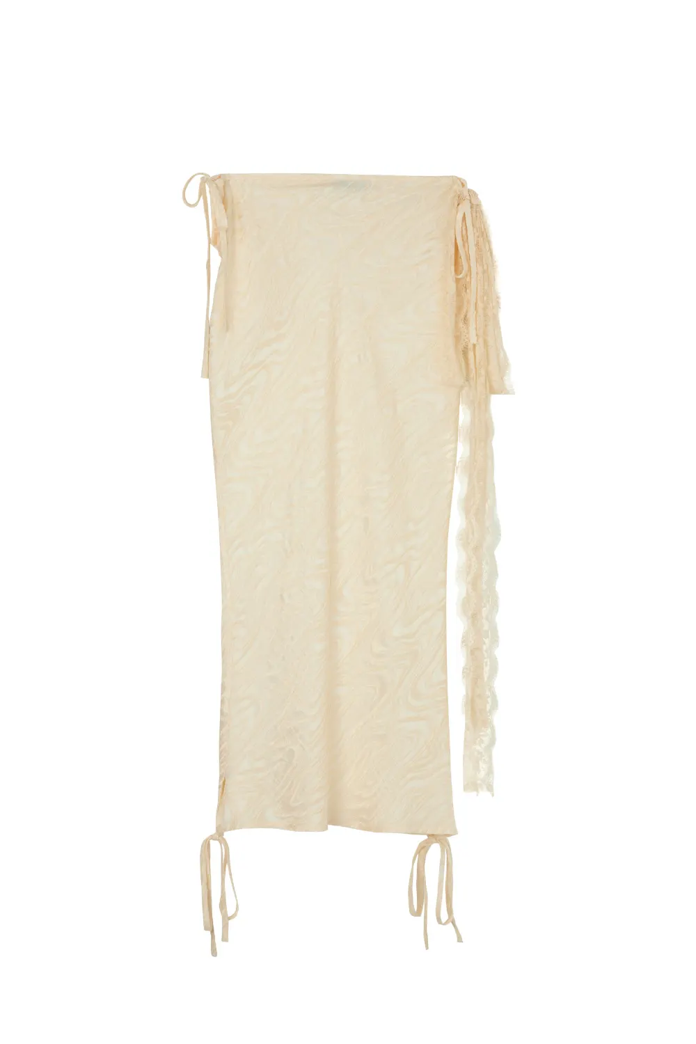 MIDI SKIRT WITH SIDE LACE DETAILS