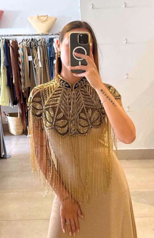 BEADED CHOKER CAPE