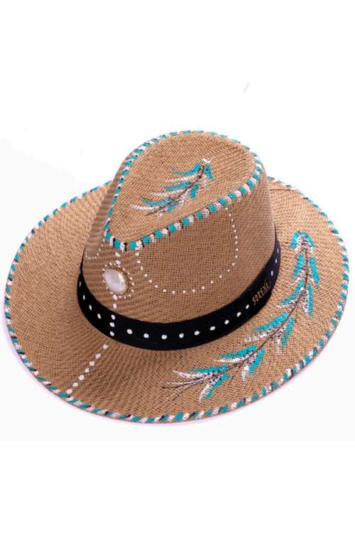 HANDMADE HAT | BLUE LEAF