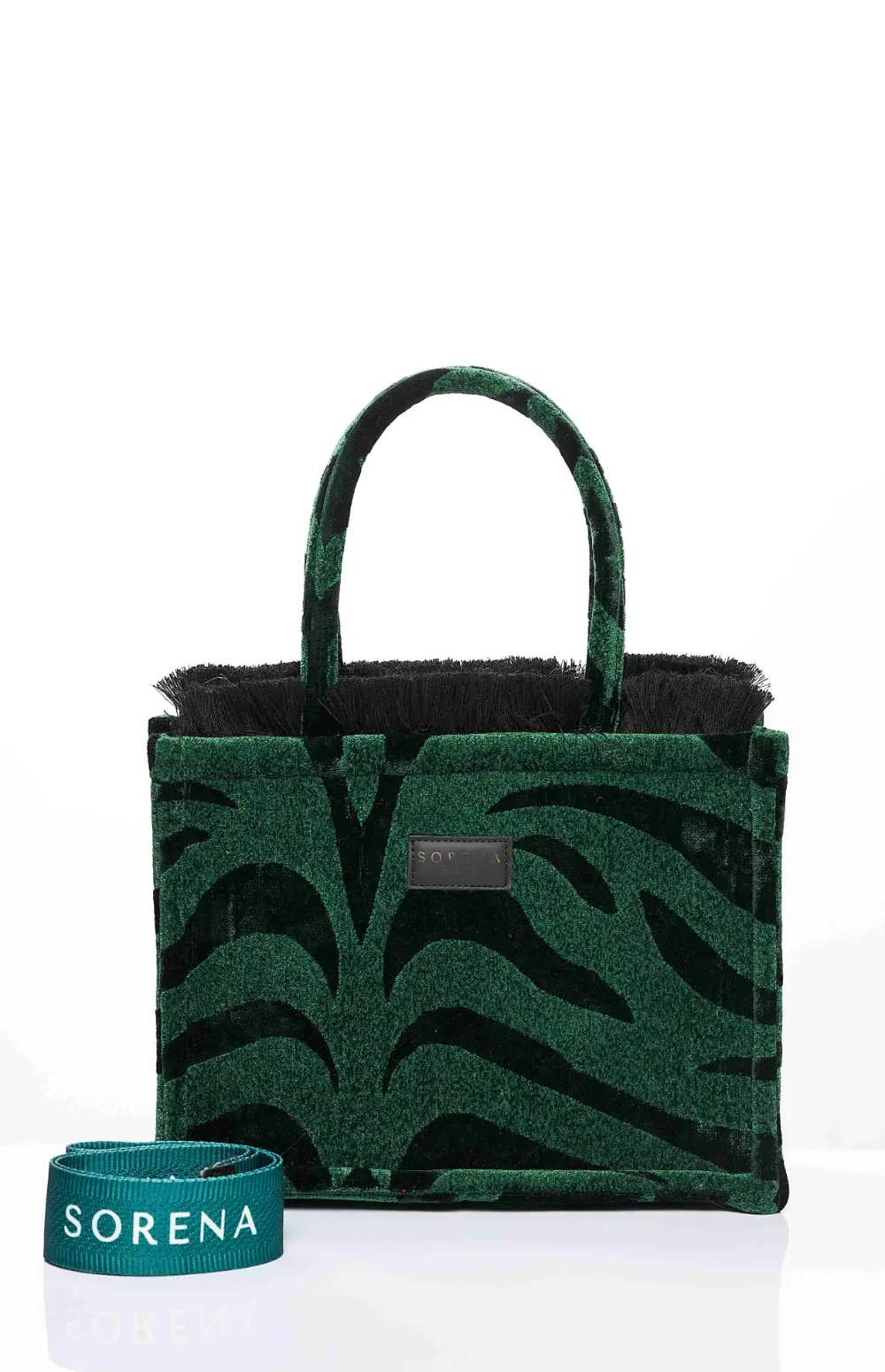 ANIMAL VELVET MEDIUM TOTE BAG