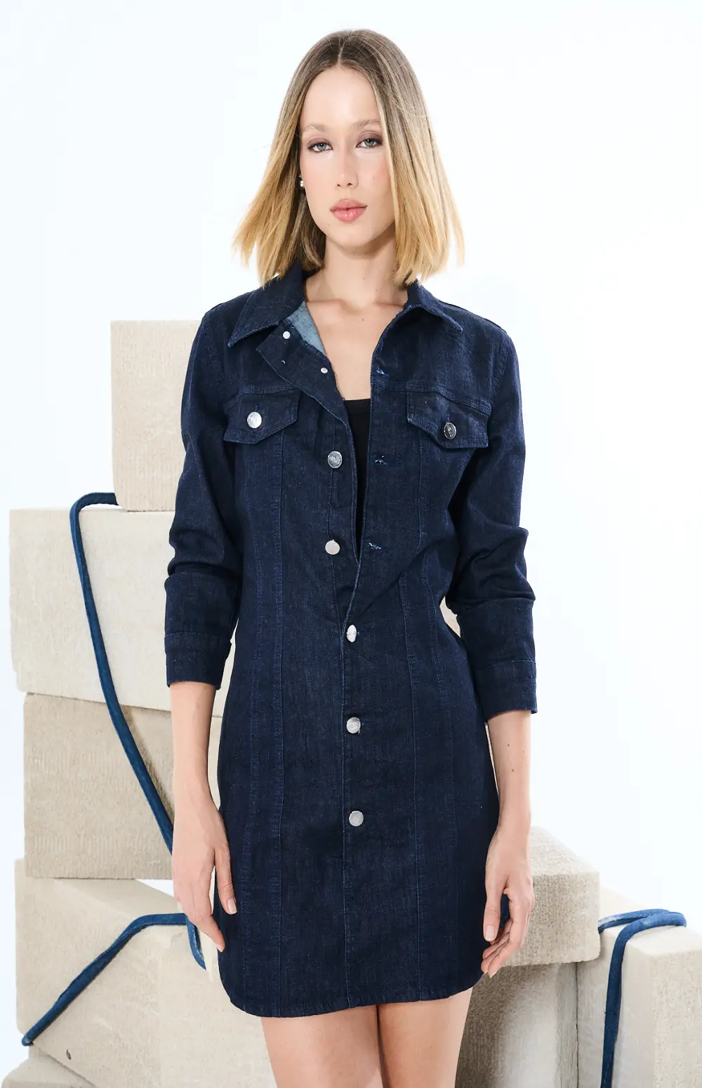 JEAN SHIRT-DRESS