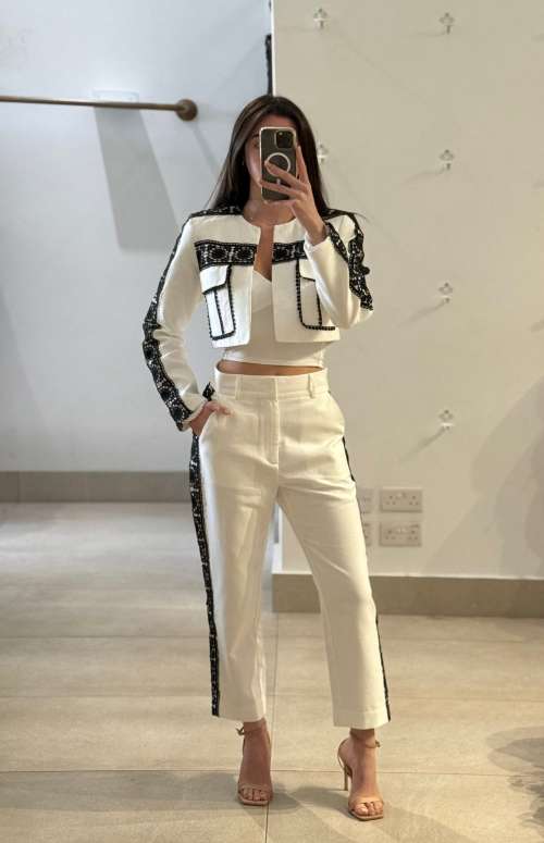 CO-ORD TAILORED WITH LACE | JACKET & PANTS