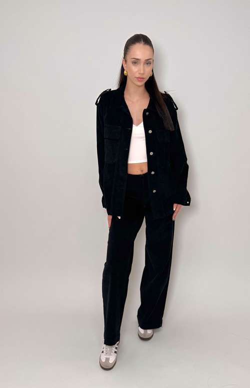 CORDUROY CO ORD | BLACK
