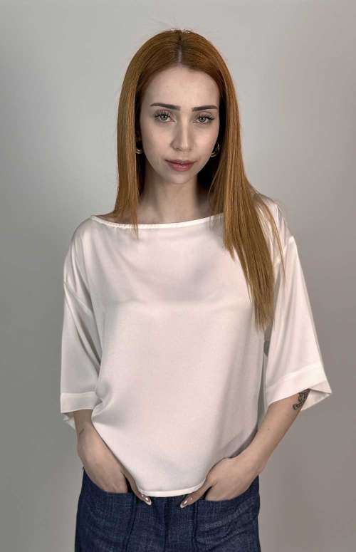 SATIN T-SHIRT WHITE
