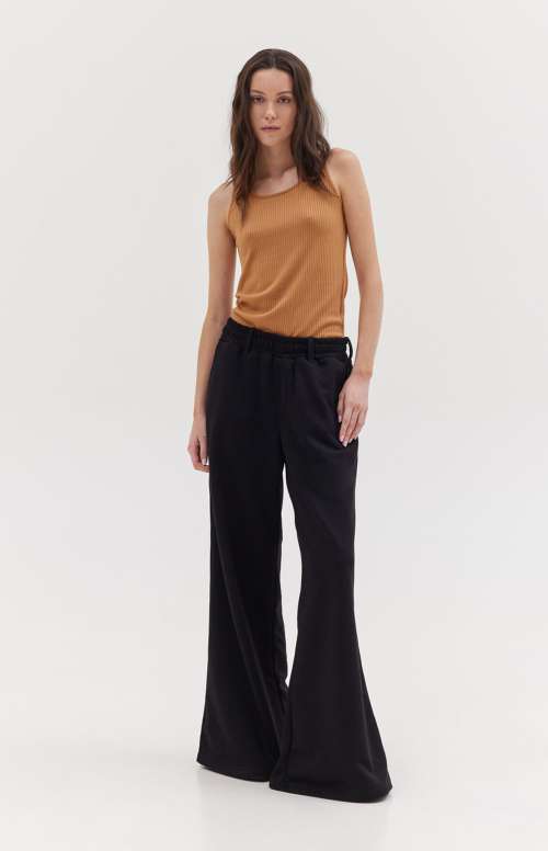 IVY WIDE TRACK PANTS | BLACK