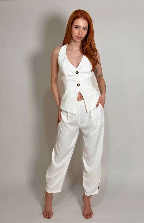 CO-ORD CUPRO VEST & CUPRO PANTS
