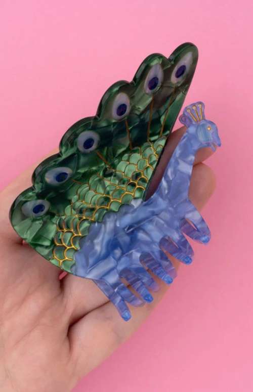 PEACOCK HAIR CLAW