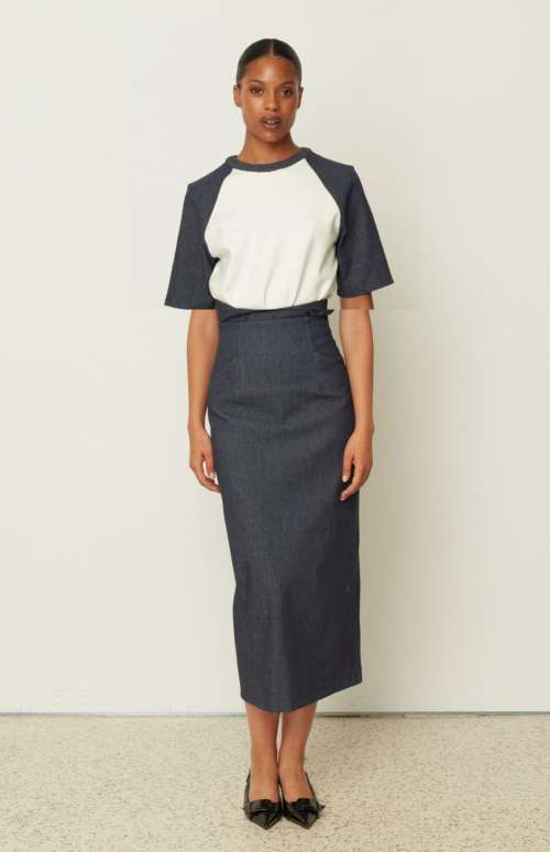 CO-ORD DENIM | T-SHIRT & PENCIL SKIRT