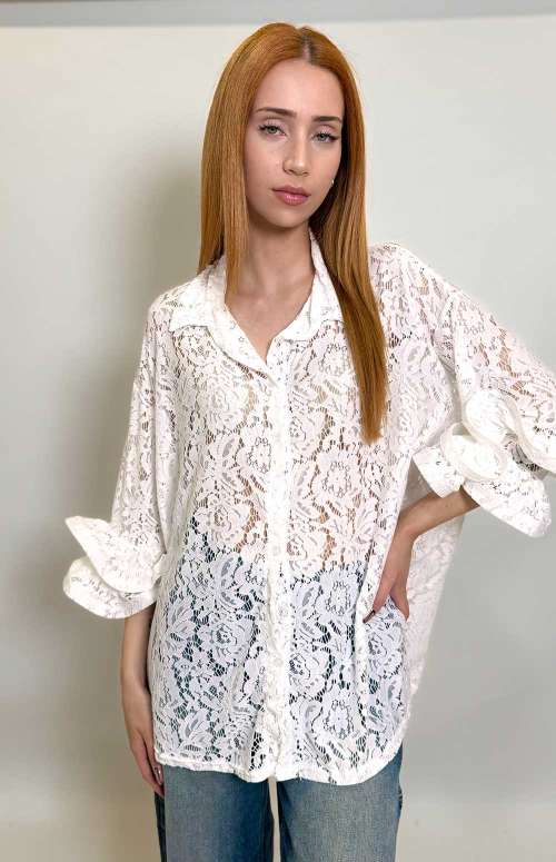 LACE SHIRT | WHITE