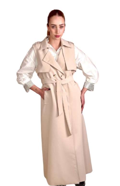 LONG SLEEVELESS TRENCH COAT